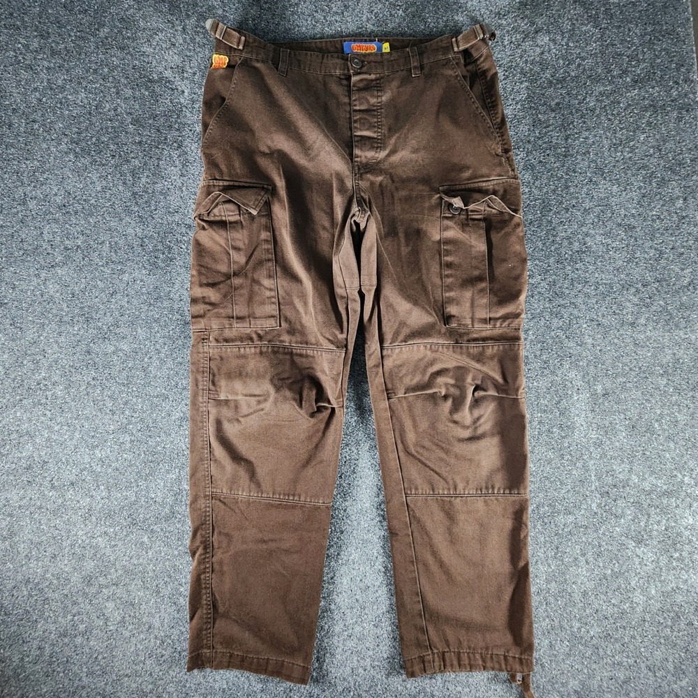 Empyre Relaxed Fit Cargo Pants Mens 32x29 Brown Cotton Blend Multi Pocket Skate